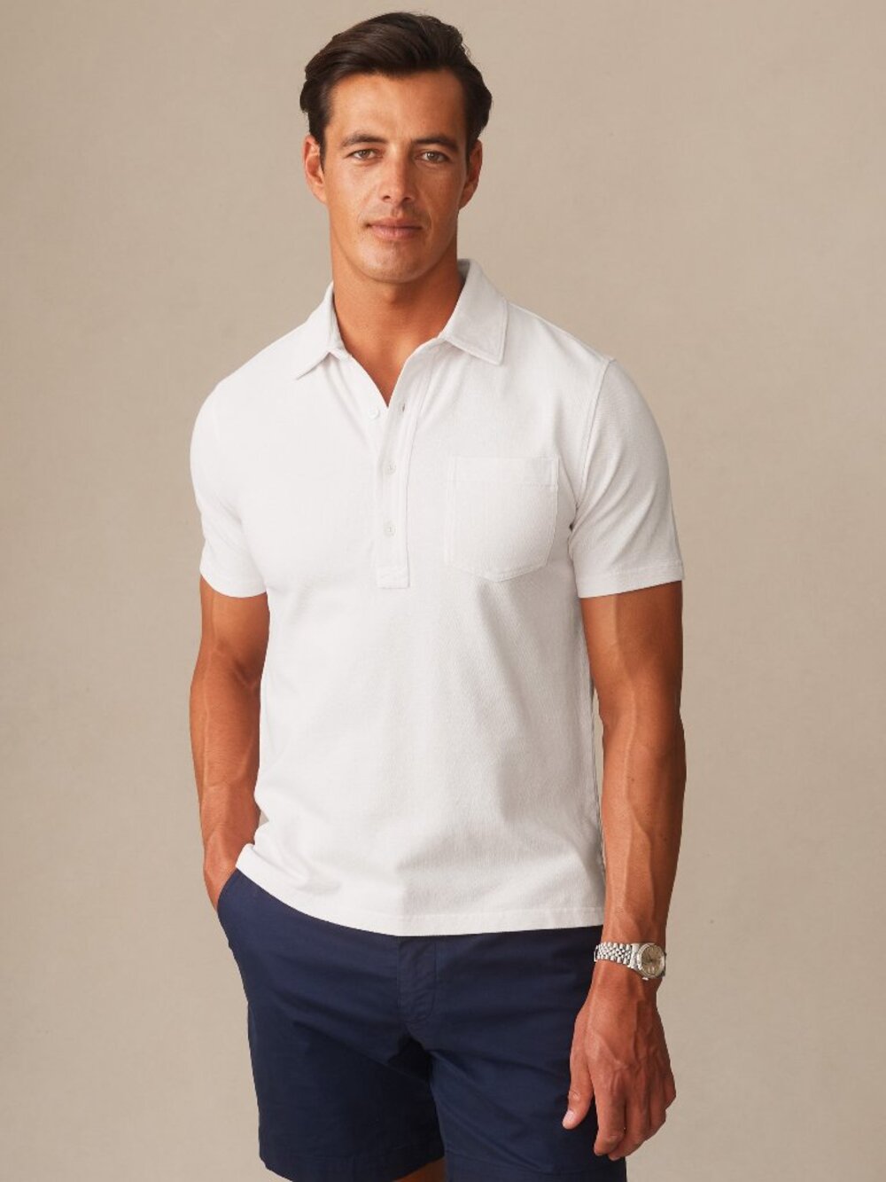 J McLaughlin Mantle Pique Polo - White NEW